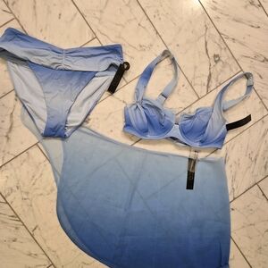 Victoria Secret Blue Ombré Underwire Bikini Set
